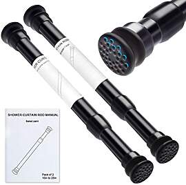 Set aus 2 ausziehbaren Teleskopstangen ohne Bohren 