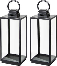 Set aus 2 Michigan Windlicht Schwarz Small