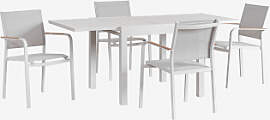Set Aus Ausziehbarem Aluminiumtisch Starmi