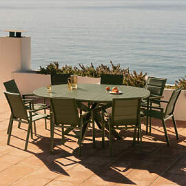 Set Aus Ausziehbarem Tisch 145-200x145 Cm Barces