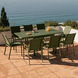 Set Aus Ausziehbarem Tisch 90-180x90 Cm Aus