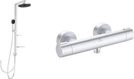 Set aus Ideal Standard BD585SI Alu+ Duschsystem