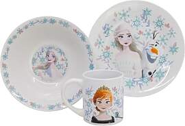 Set aus Keramik (Teller, Schüssel, Tasse) in