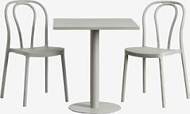 Set Aus Quadratischem Tisch 70x70 Cm Und 2