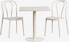 Set Aus Quadratischem Tisch 70x70 Cm Und 2