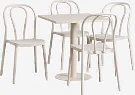 Set Aus Quadratischem Tisch 70x70 Cm Und 4