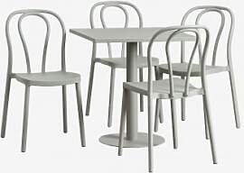 Set Aus Quadratischem Tisch 70x70 Cm Und 4