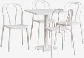 Set Aus Quadratischem Tisch 70x70 Cm Und 4