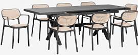 Set Aus Rechteckigem, Ausziehbarem Tisch