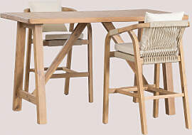 Set Aus Rechteckigem Stehtisch (160x90 Cm) Und 2