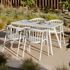 Set Aus Rechteckigem Tisch 135x80 Cm Scand Und 4