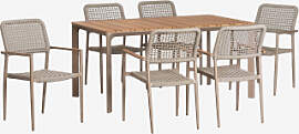Set Aus Rechteckigem Tisch 160x90 Cm Aus Aluminium 