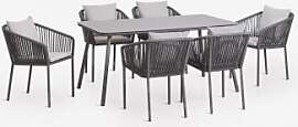 Set Aus Rechteckigem Tisch 160x90 Cm Und 6