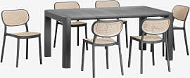 Set Aus Rechteckigem Tisch 180x100 Cm Arnadine Und 