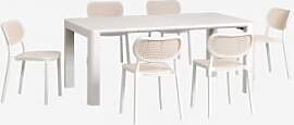 Set Aus Rechteckigem Tisch 180x100 Cm Arnadine Und 