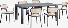 Set Aus Rechteckigem Tisch 180x100 Cm Arnadine Und 