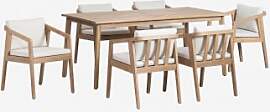 Set Aus Rechteckigem Tisch 180x90 Cm Und 6