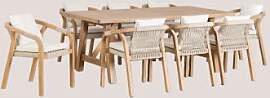 Set Aus Rechteckigem Tisch 200x100 Cm Und 8
