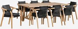 Set Aus Rechteckigem Tisch 200x100 Cm Und 8
