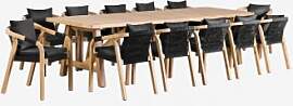 Set Aus Rechteckigem Tisch 300x100 Cm Und 12