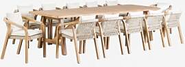 Set Aus Rechteckigem Tisch 300x100 Cm Und 12
