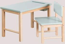 Set Aus Tisch Und Stuhl Aus Holz Dakota Kids