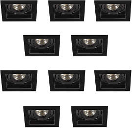 Set Axl inbouwspots 10 stück schwarz