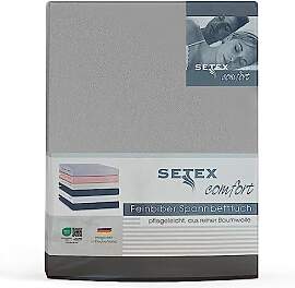 Setex - Feinbiber Bettlaken mit Gummizug kuschelig 