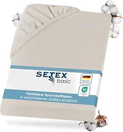 Setex - Feinbiber Bettlaken mit Gummizug kuschelig 