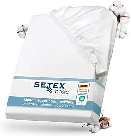 SETEX Molton Köper Matratzenschutz, 160 x 200 cm, 