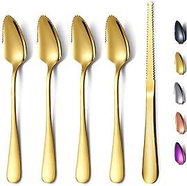 Set mit 5 Grapefruit-Löffeln in Gold, 4
