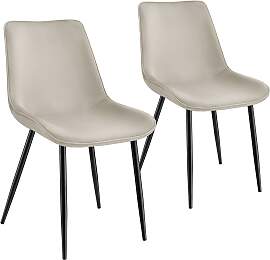 Set Stuhl Monroe Samtoptik - creme, 2er Set