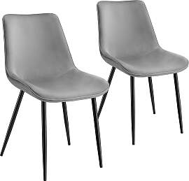Set Stuhl Monroe Samtoptik - grau, 2er Set