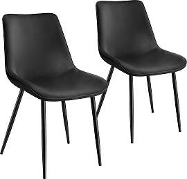 Set Stuhl Monroe Samtoptik - schwarz, 2er Set