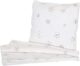 Set Wohndecke + Deko-Kissen Schnee, Kuscheldecke