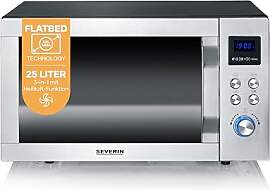 Severin 3-in-1 Mikrowelle mit Glasboden, Flatbed