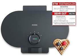SEVERIN Duo-Waffeleisen Black Line,