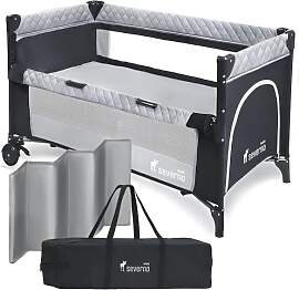 SEVERNO Kids Overnight Baby Reisebett faltbar 2in1 