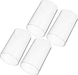 Sewroro 4Pcs Clear Glass Chimney Kerzenhalter