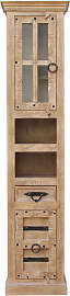 Shabby Chic Hochschrank 44x188x35cm Massiv Mango