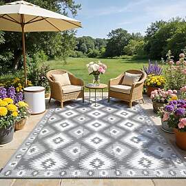 SHACOS Outdoor Teppich Wetterfest 240x300 cm,