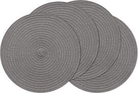 SHACOS Tischset Rund Geflochten Platzset 4er Set