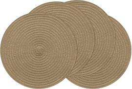 SHACOS Tischset Rund Geflochten Platzset 4er Set