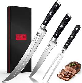 SHAN ZU 3 PCS Tranchiermesser-Set mit