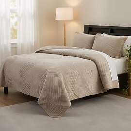 SHANNA Quilt Tagesdecken 3-teilige Set: