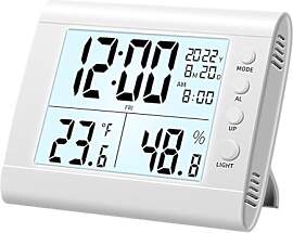 Sharplace Digitale Badezimmeruhr mit Hygrometer