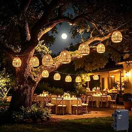 Shengruili 10er LED Lichterkette Außen,LED