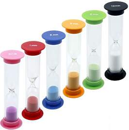 Shengxi 6 Farben Sanduhren Set Plastik Sanduhr