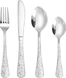 SHEUMNT 24-teiliges Besteckset im Silber