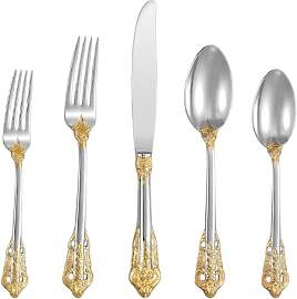 SHEUMNT Prächtiges Barock Gold Silber 18/10